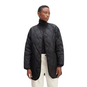 Everlane NWOT The ReNew Quilted Mid-Length Liner Jacket Coat. Black Size XS #722